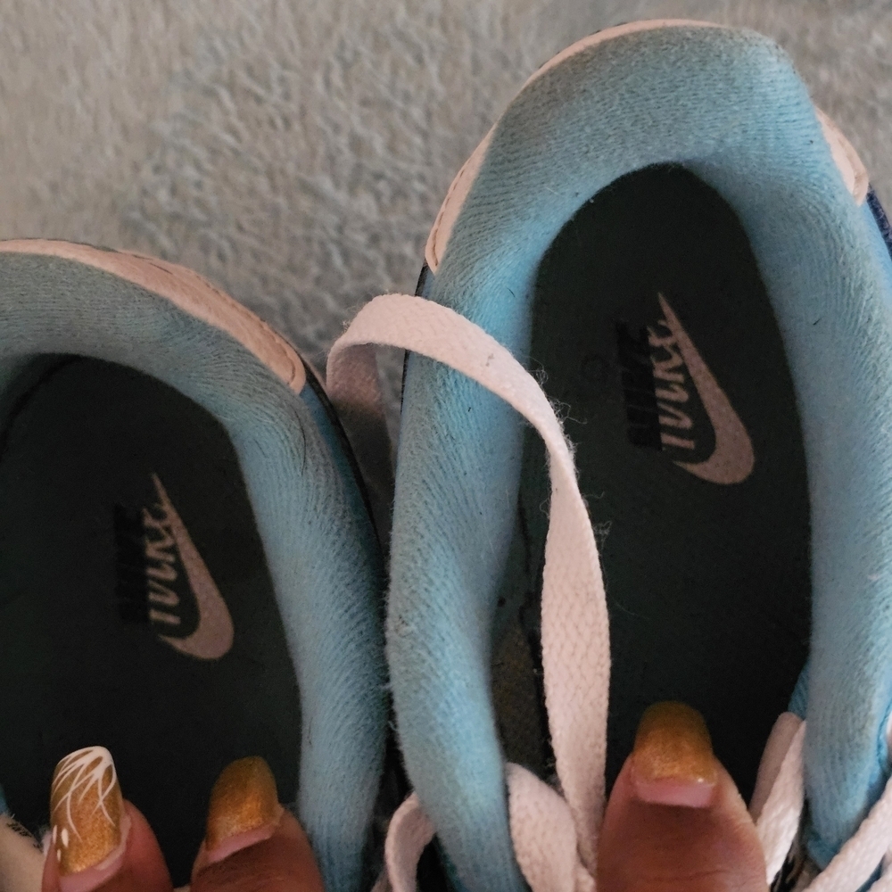 Nike Blue and White Air Force 1 Sneakers - Picture 10 of 11